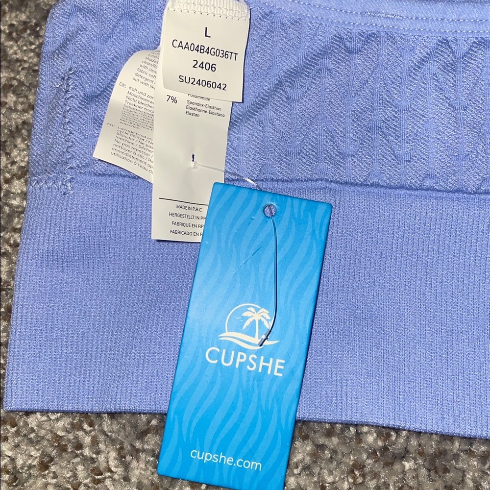 Cupshe Light Blue Sports Bra